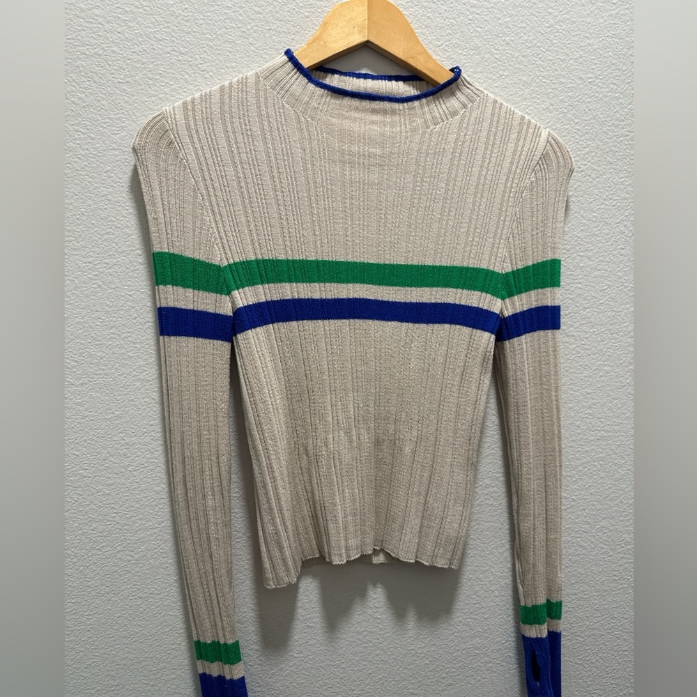 Cream & Green stripes Sweater Urban Outfitters